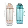 Tumblers 800ml garrafa de água esportiva com palha para camping caminhadas ao ar livre plástico transparente um homem livre drinkware 231013