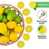 Decoração de festas Limões falsos Conjunto de limas e fatias - pacote de 36 frutas de frutas cítricas decorativas para decorações artificiais para cozinha em casa