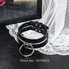 100% Handcrafted Caged Top Choker Real Leather BDSM Collar O-Round Fetish Cosplay Costume Choker Necklace330N