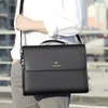 حقائب الجلود الفخامة للرجال مصمم عمل الأعمال التجارية Bolsas Black Handbag Lostted Counter Lawyer Square A4 Side Crossbody Bag 231013