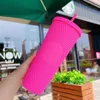 Starbucks Studded Tumblers 710ML Plastic Coffee Mug Bright Diamond Starry Straw Cup Durian Cups Gift Product H1102333s