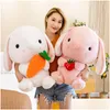 Poupées en peluche lapin, jouets en peluche pour filles blanches, oreillers et jouets d'anniversaire, cadeaux, animaux en peluche Dh3Yb