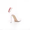 Sapatos de vestido branco/vermelho cor misturada bombas de metal decoração fivela capa traseira stiletto salto alto deslizamento em romance apontado sexy mulheres