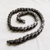 Retro Stainless Steel Motorcycle Bicycle Chain Necklace Punk Hiphop Men Women 11MM 13MM Wide Heavy Brush Black Bike Biker Link Nec315h