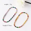 Charm Bracelets Colorful T Shape Zircon Tennis Women Bracelet Bridal Wedding Silver Plated Jewelry Friendship Birthstone Gift