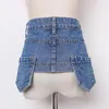 Cinture Denim Irregolare Vita extra larga Sigillata Cintura con bottoni da donna Corsetto Fascia da smoking Abito camicia Stilista sexy Cintura marea