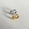 Bague en acier inoxydable pour femmes, bague de styliste, lettres gravées, bijoux de Couple, taille 6-11309F