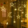 Décoration de fête Lune Étoile LED Guirlande Lumineuse EID Islamique Musulman Anniversaire Décor Al Adha Ramadan Pâques Mariage 287P