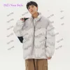 2023 mais novo masculino jaqueta outono e inverno gola puffer jaquetas casaco bordado t n f lapela com capuz zíper casual curto pequeno m 5xl