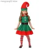 Theme Costume Adult Kids Family Christmas Come Women Men Santa Claus Xmas New Year Party Cosplay Outfits Boys Girls Green Elf Fancy Dress T2310