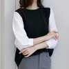 Bluzki damskie koszule damskie topy w paski w paski w modzie modzie koreańskie zwykłe proste proste retro workowate eleganckie ubranie z długim rękawem