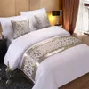 Yatak örtüsü altın çiçek yatak örtüleri yatak koşucusu atma yatak tek kraliçe kral yatak kapağı havlu ev el dekorasyonlar 231013