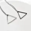 Pendentif Colliers Punk Triangle pour hommes garçon géométrique carré en acier inoxydable collier mode mâle bijoux cadeau