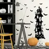 1pc Hauntingly Beautiful Castle Bat Wall Sticker - Perfekt för Halloween -dekor och rumsdekoration