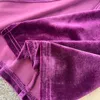Casual Dresses High Quality Elegant Purple Long Party Dress 2023 Women's Autumn Winter V-Neck Slim Fit Chic Mid Length Velvet Prom
