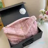 Bolsos de hombro Bolso cruzado para mujer de diseñador Bolsos de mezclilla elegantes Bolsos de hombro elegantes de invierno Monederos Carteras 30 cm