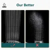 Bathroom Shower Heads Large Panel Rainfall Shower Head High Pressure Water Saving Big Water Output Three Modes Adjustable Bathroom Accessories 231013