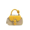 Cross Body Design Woven Bag New Handheld Woven Bag Metal Lock Single Shoulder Crossbody Bagblieberryes