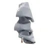 ブーツ女性のスリムなハイヒール膝の長さの尖ったプリーツメタルボタンファッションショー