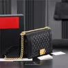 Lüks zincir çanta tasarımcısı crossbody çanta gerçek deri flep çantası 25cm üst düzey çoğaltma kutu ch007 ile akşam çantası