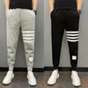 Net Red Pants Mens Fashion Brand Ins Sports Autumn Grey Slim Fit Casual Leggings Four Bar Guard