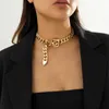 Ras du cou en acier inoxydable Hiphop large Miami gourmette lien cubain collier couleur argent Cool Sautoirs chaînes de cou pour hommes femmes Hip Hop bijoux