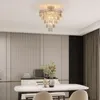 Large crystal chandelier in white chrome color, modern style chandelier, dining room, living room, bedroom