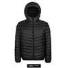 Pas cher léger chaud canard plume personnalisé en Nylon noir à capuche hiver bulle bouffée rempli vers le bas vestes manteau pour hommes 847MK