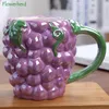 Muggar Ceramic Mug Coffee Creative Cute Fruit Milk European och American Office Cup Cups Drinkware 231013