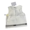 Canotte da yoga da donna Top con lettere Jacquard Crop Top T-shirt sportiva da palestra estiva Gilet lavorato a maglia di lusso da donna