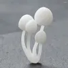 Flores Decorativas 9 Piezas Mini Contenedores De Plástico Micro Paisaje Adorno Diseño De Setas Suministros para Manualidades Modelo En Miniatura Decoración Blanca