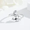 Pierścionki ślubne moda realilnia rozmiar pierścionka koala regulowane urocze kreskówkowe zwierzę dla dziewczynki mężczyzn męskie prezent biżuterii imprezowy