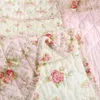 Bedspread Floral Print Cotton Cotton Quilt Bedspread on the Bed Apthique Duvet Quilted Blankes