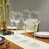 Tassen, 2 Arten von Kelchgläsern im königlichen Stil, Tracing Gold, Weinglas, Burgunderrot, Set, kreatives, vornehmes Champagner-Luxustrinkgeschirr 231013