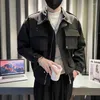 Giubbotti da uomo 2023 Autunno Multi Tasca Bomber Giacca Per Gli Uomini di Moda Allentato Casual Cappotto Risvolto Sociale Streetwear Giacca A Vento Mem Abbigliamento