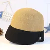 Bérets Été Style japonais Chapeau de pêcheur Seau Mendiant Femme Paille Respirant Protection solaire Protection solaire