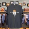 ベアデザイナーブランドメンズTシャツ男性のための特大のTシャツ面白いベアレタープリントシャツ通気可能なカジュアル女性サマーベアマンTシャツY2Kトップ451