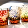 Exklusiv Edo Kiriko -glasögon Bohemian tjeckiska gravering Whisky Glasses Cup Drinkware Hand Cut to Clear Color Glass Whisky Tumbler