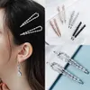 Forcina femminile coreana semplice frangia clip laterale in rete rossa ragazza capelli spezzati linea clip accessori per capelli colore Forcina con strass