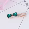 Clip per capelli coreana con strass a becco d'anatra, nodo a farfalla, paio di clip, copricapo, clip con bordo in cristallo, clip per frangia