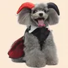Hundebekleidung Premium-Kleid mit Verschluss, festliche Halloween-Kleidung, niedliches Haustier-Zauberer-Kostüm für Cosplay-Spaß