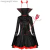 Disfraz de tema Purim Black Devil Come Women Vampire Come Cosplay Sexy Adult Halloween viene para mujeres Red Fancy Carnival Party Dress T231013