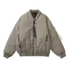 Moda para baixo casaco de algodão jaqueta masculina de luxo simples outono e inverno à prova de vento leve manga longa trench roupas