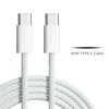 PD 60W New Best quality braided USB C To USB C Data cable For Samsung Huawei Xiaomi Phone 15 Type C Fast Charging Cable