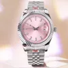 Datejust quadrante rosa diamanti orologi moderni Orologi da polso automatici da donna Movimenti di orologi da polso meccanici di lusso Orologi con bracciale in acciaio Jubilee montre luxe