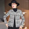 Abiti da donna Tessuto di alta qualità Formale Donna Blazer Giacche Cappotto Autunno Inverno Professionale Ol Business Abbigliamento da lavoro Capispalla da ufficio per donna{category}