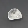 Pendant Necklaces 10pcs Natural Crystal Stone Hole Heads Skull Opal Aventurine Rose Quartz Agate Charms For Jewelry Making