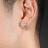 Herrskorsörörhängen Silverguld Studörhängen för kvinnor Hip Hop kraftfull magnetiska diamantörhängen smycken ingen öronpiercing krävs