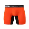 Mutande di grandi dimensioni Mutandine sexy da uomo Intimo Fibra di bambù Vita media Patchwork Boxer lunghi Homme Leg Undies Uomo