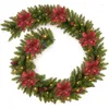 Fleurs décoratives 16 cm de Noël artificiel rouge or vert bleu rose fausse couronne de fleurs décoration pour arbre fournitures de fête de mariage